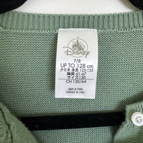 Disney Butterfly Cardigan Girl's Size 7 Animator's Collections Green Knit Button - Picture 3 of 8